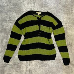 Michael kors striped crochet sweater